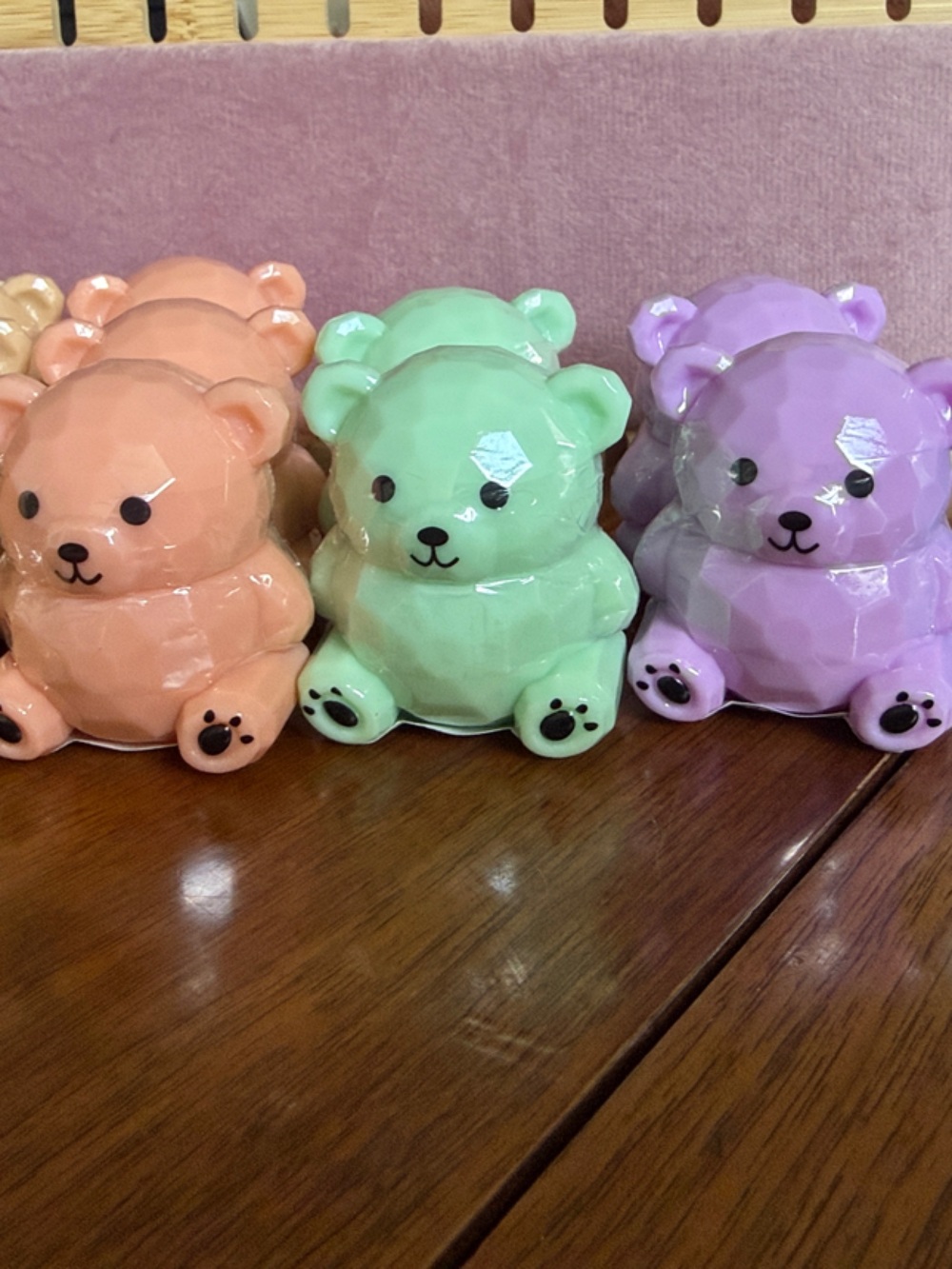 Pastel Lip Balm Bear Treat Jar - Multicolor Set kids party birthday favors